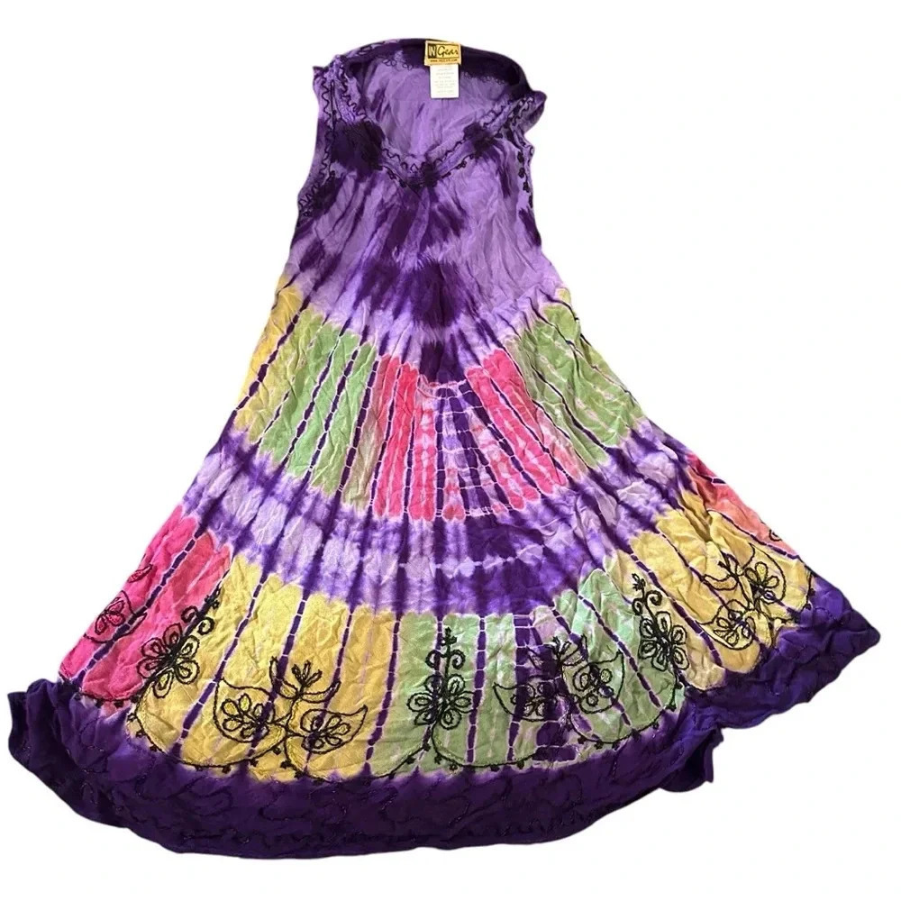 IN Gear women's one size vibrant tie dye dress